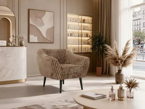 MKS MÖBEL Sofa PIRS, 1-Sitzer, Design mit Steppung, Wellenfederung, Scandi-Design, Füße wählbar