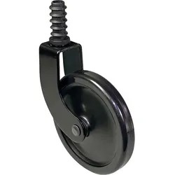 Produktbild Wagner Teewagenrolle mit Stift + Hülse Tragkraft 35 kg Schwarz Ø 75 mm