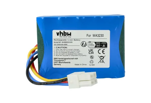 vhbw Akku passend für Scheppach RLM500 Rasenmäher / Mähroboter (2000 mAh, Akku Akku Li-Ion 2000 mAh (20 V, 1 St), Leistungsfähiger Austausch-Akku für Rasenmäher, Wiederaufladbar