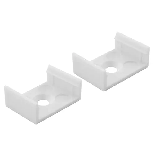 tktrading24 A17 LED Aluprofil Weiss mit Abdeckung - Premium LED-Profil - 2x Halter kunststoff