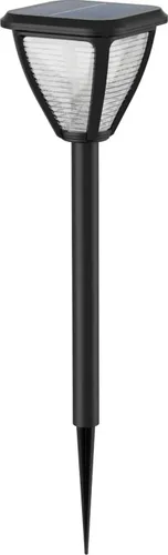 Philips LED Vapora Solar-Gartenleuchte 1.5W Schwarz - Lampen - Hochwertige Solar Sockelleuchte mit integriertem Tageslichtsensor, speichert Energie für bis zu 8 Stunden Licht, ideal für jeden Garten.