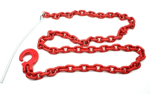 Chokerkette rund 8 mm | 2 m Länge mit Nadel und Schlinghaken, Rückekette