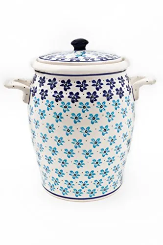 Bunzlauer Keramik Rumtopf 4,2 Liter – Handgefertigter Einlegetopf - Handgefertigter Rumtopf aus Bunzlauer Keramik (4,2 Liter) – ideal zum Konservieren von Obst und Gemüse. Spülmaschinenfest, mikrowellengeeignet und langlebig. Hochwertige Glasur in intensiven Farben, perfekt für Ihre Küche.