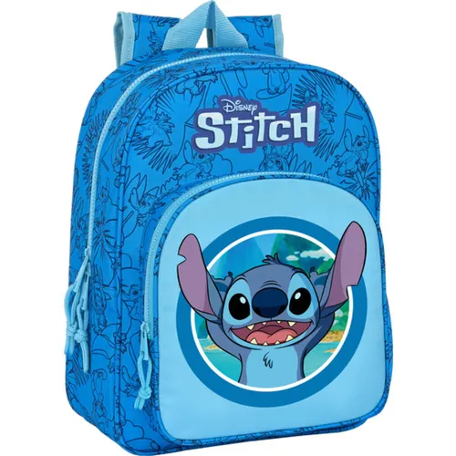 Safta Kinder-Rucksack Adapt - Sportlicher Kinderrucksack mit Lilo & Stitch Design, anpassbar an Safta Trolley, ergonomisch und aus robustem Polyester, ideal für aktive Kinder.