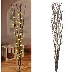 Mojawo Lichterzweige mit 80 LEDs - Weihnachtsbeleuchtung: 5 elegante Weidenzweige mit 80 warm weißen LEDs, ideal für festliche Dekoration und gemütliche Stimmung in der Adventszeit.