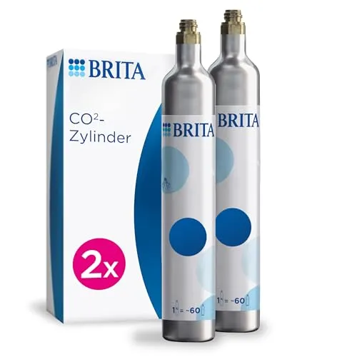BRITA Universal CO2-Zylinder für Wassersprudler mit Schraubsystem – Reservezylinder für bis zu 60l gesprudeltes frisches Wasser pro Füllung (2)