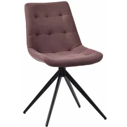 CLP Esszimmerstuhl Merna braun/Stoff mit Schwenkfunktion - Bürostuhl Merna: Bequemer Esszimmerstuhl mit 180° Schwenkfunktion und stilvollem Design, ideal für Esszimmer, Küche oder Wohnzimmer. Hohe Belastbarkeit bis 120 kg und pflegeleichter Bezug.
