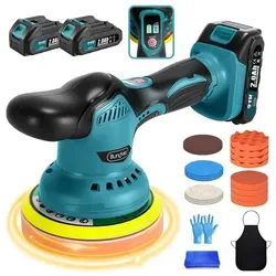 21V Profi Akku Poliermaschine mit 2x Akku – Kompatibel mit Makita