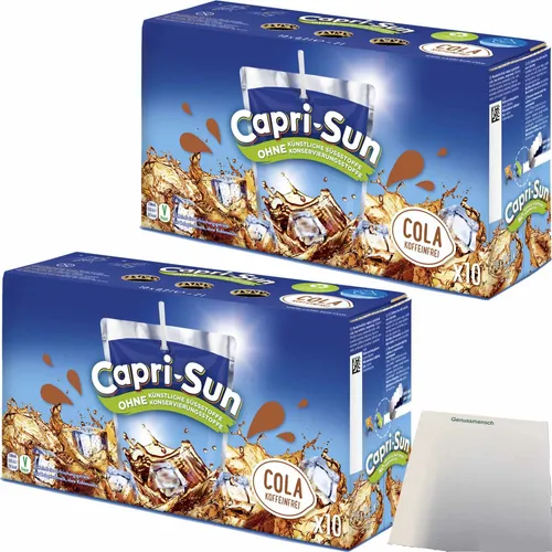 Capri Sun Cola Koffeinfrei 2er Pack 2x10x200ml Packung usy Block