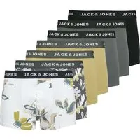 JACK & JONES Herren Jacabstract Trunks 7 Pack - Iron Gate, s - Herren-Boxershorts im praktischen 7er Pack, bequem und stylisch für den täglichen Gebrauch