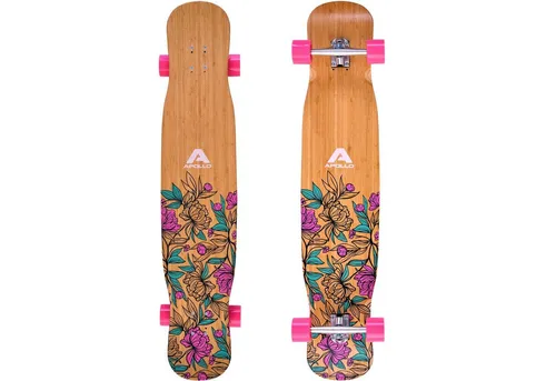 Apollo Longboard Dancer 46 Zoll mit T-Tool - Longboard aus hochwertigem Bambusholz, ideal für Dancer und Cruiser. Perfekt für Einsteiger und Profis mit Flexibilität für beeindruckende Tricks.