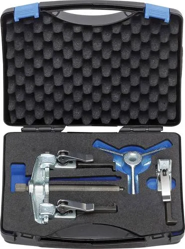 Gedore 1.07/K-1-SE Abzieher-Set mit 3 Haken - Abzieher Set im praktischen Kunststoffkoffer, inklusive 2 Spindeln und 3 schmalen Schnellspann-Abzughaken, die die Arbeitszeit erheblich reduzieren.