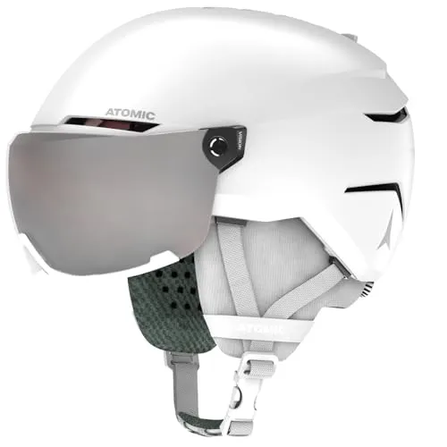 ATOMIC SAVOR VISOR JR Skihelm mit Visier - Sicherheit und Komfort für Kinder - Skihelme & Snowboardhelme mit integrierter Skibrille, max. Stoßdämpfung und Active Aircon Belüftung für optimalen Tragekomfort und Sicherheit beim Skifahren.