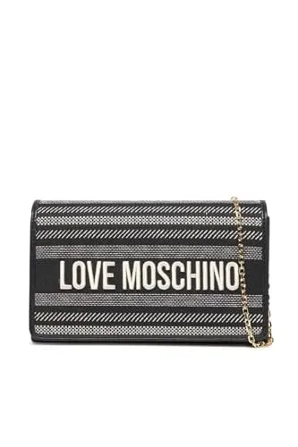 Love Moschino POLJC4241PP0MKO100AU, Handtasche für Damen, Schwarz, Schwarz