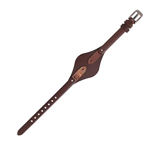 Fossil Uhrenarmband 8mm Leder Braun Gold - ES-3200 | LB-ES3200 - Hochwertiges Fossil Uhrenarmband aus braunem Leder mit goldfarbener Dornschließe, perfekt für Uhren mit 8mm Stegbreite. Ideal für einen stilvollen Look!