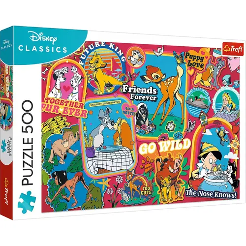 Puzzle 500 elementów. Disney: Na przestrzeni lat Trefl 5900511374650