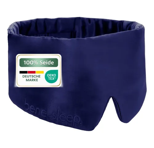 bene-sleep® Schlafmaske aus 100% Maulbeerseide – Erholsamer Schlaf - Schlafmasken aus 100% Maulbeerseide mit verbesserter Passform und 100% Lichtblockade. Ideal für einen erholsamen Schlaf, auch bei Schlafproblemen oder Jetlag.