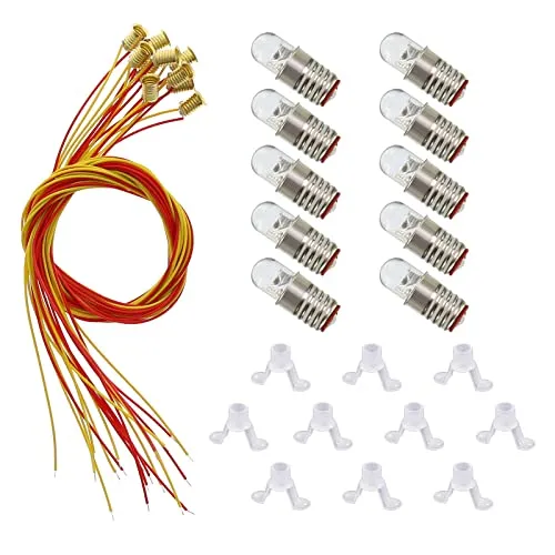 Evemodel 10er Set Beleuchtungssockel E5 für LED-Lampen