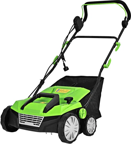 COSTWAY Elektro Vertikutierer Rasenlüfter 1800W, 2 Stufen Arbeitstiefe, 38cm Arbeitsbreite 45L