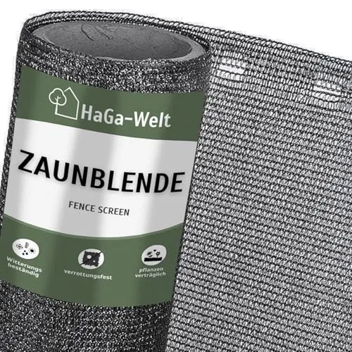HaGa Schattiernetz 0,9m Breite mit 85% Schattierwirkung in schwarz – Hitzeschutz & Sonnenschutz für Pflanzen – Balkon Sichtschutz & Terrassen Sonnensegel – Wetterfest & Temperaturbeständig (Meterware)