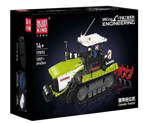 Mould King Technic Raupentraktor Bauset, ferngesteuert mit Motor, 17093 RC Modellfahrzeug Konstruktionsspielzeug für Kinder ab 8 Jahren