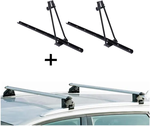 2x Fahrradträger ORION + Relingträger CRV107A kompatibel mit für VW Passat Alltrack 5 Türer ab 2015