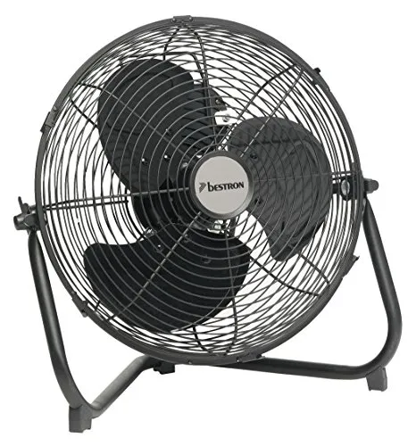 Bestron Bodenventilator im Retro-Stil - Tischventilator im Chrom-Design mit 3 Geschwindigkeitsstufen und neigbarem Kopf für optimale Luftzirkulation – ideal für Wohnräume und Büros.