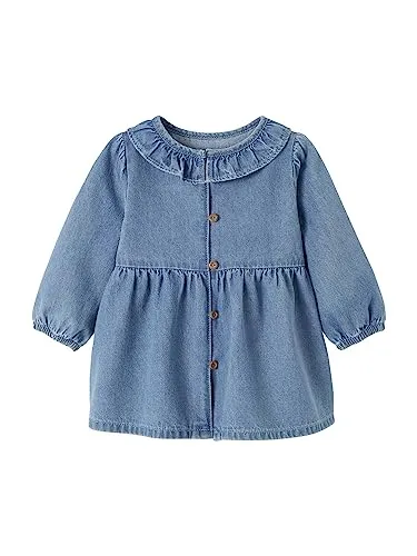 Vertbaudet Mädchen Baby Jeanskleid Blue Stone 68