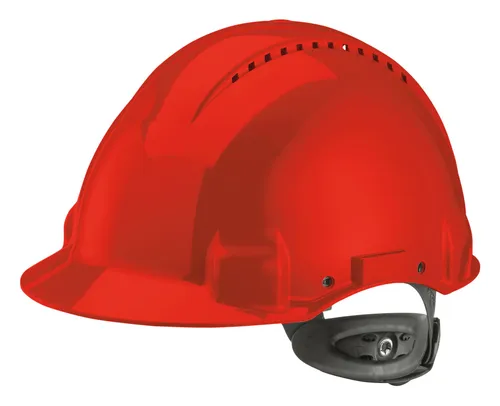 3M Schutzhelm G3000N - Roter ABS-Kunststoffhelm mit Ratschensystem - Schutzhelme, robuster ABS-Kunststoff mit komfortablem Ratschensystem für optimalen Sitz und Sicherheit bei der Arbeit.