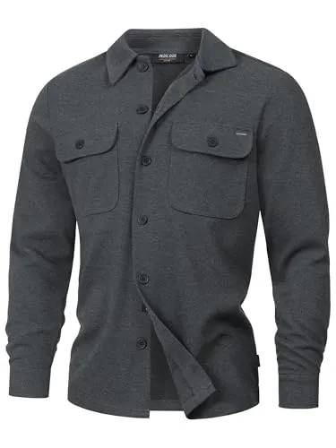 Indicode Herren INNello Langarmhemd mit Kentkragen | Freizeithemd Charcoal Mix, L - Klassisches Langarmhemd aus 95% Polyester und 5% Elasthan für hohen Tragekomfort und Flexibilität. Mit Kentkragen und zwei Brusttaschen ideal für Freizeit und Alltag. Regular Fit für perfekten Sitz.