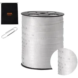 Produktbild VEVOR Polyester-Zugband, 80,8 m x 1,9 cm, 1134 kgf Zugkapazität, bedrucktes Gurtband zum Kabelziehen für Verpackung, Gartenarbeit, gewerbliche Elektrik, Leitungsarbeiten, weiß