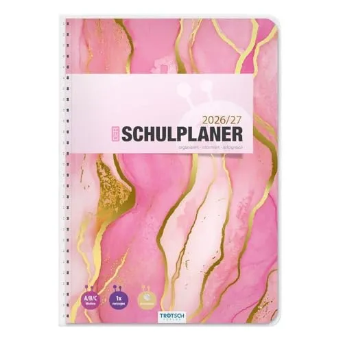 TRÖTSCH Schulplaner Pink 26/27 DIN A5 von TROTSCH