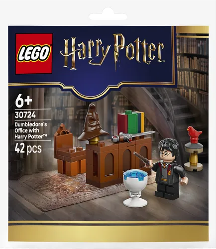 LEGO Dumbledores Büro mit Harry Potter™ - 30724 - Erlebe magische Abenteuer mit Dumbledores Büro! Das Set enthält Fawkes™, den Sprechenden Hut, das Denkarium und das Schwert von Gryffindor™ für kreatives Spielvergnügen.