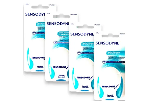 SENSODYNE Zahnseide 4x Sensodyne Zahnseide extra sanft - 4x 50m, (0-St)