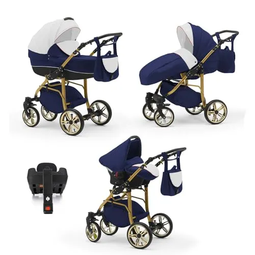 Kinderwagen-Set 5 in 1 Neo Gold in pink von Elcar