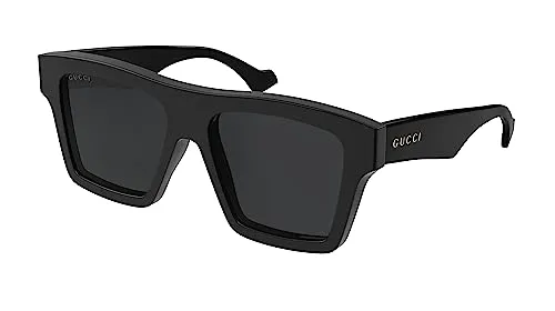 GUCCI Mens GG0962S Sunglasses, Black-Black-Grey, 55 von GUCCI