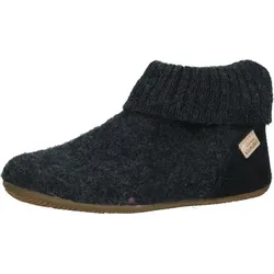 Living Kitzbühel Hüttenschuh aus Schurwolle (29 EU Anthrazit) - Hausschuhe aus 100% Schurwolle mit rutschhemmender, abriebfester Sohle – atmungsaktiv, temperaturregulierend und antibakteriell für höchsten Komfort.