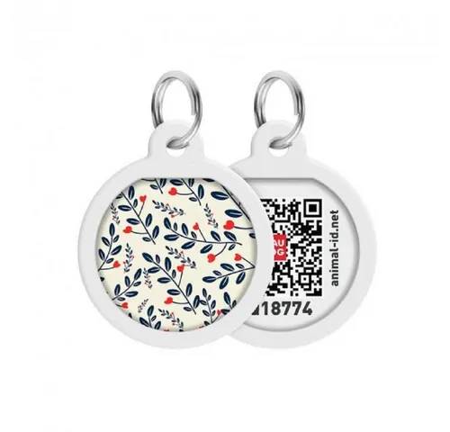 WAUDOG Tier-Halsband Pet ID Tag für Hund Katze mit QR Passport Global Suchsystem