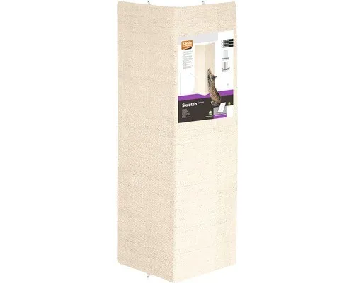 Karlie 46243 Sisal Kratzbrett - 28x28x80 cm, platzsparend und schont Möbel sowie Tapeten