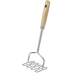 Metaltex Kartoffelstampfer mit Holzgriff 195100 010, 33 cm - Sonstige Küchenhelfer, klassischer und stabiler Küchenstampfer für perfekte Kartoffelpürees.