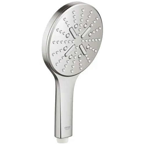 GROHE Rainshower SmartActive Handbrause - Wassersparend mit 3 Strahlarten - Handbrausen mit Anti-Kalk-System für ein perfektes Duscherlebnis. Genießen Sie die Regendusche mit Grohe EcoJoy Technologie und einer Durchflussrate von 9,5 l/min.