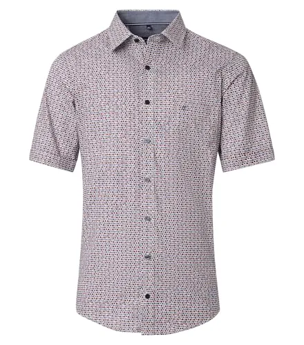 CASAMODA Freizeithemd Kurzarm Print Casual Fit Blau XL - Modisches Freizeithemd in Blau mit Kent-Kragen. Aus hochwertiger Popeline, pflegeleicht und ideal für legere Anlässe. Genießen Sie den Tragekomfort und den stilvollen Look.