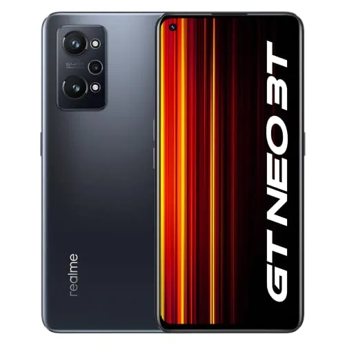 realme GT neo 3T-8+128GB 5G Smartphone ohne Vertragy,Snapdragon 870,80 W SuperDart-Aufladung,120 Hz Super AMOLED Display,Sony IMX766 Flaggschiff-Kamera,Dual SIM,NFC,Shade Black, one Size