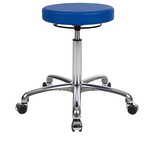 Sport-Tec Drehhocker Exklusiv mit Komfort-Polster und Rollen, Rollhocker Arbeitshocker