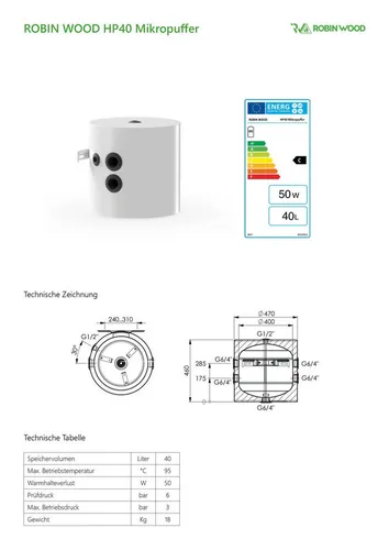 Kompakt Pufferspeicher 40 von Environ