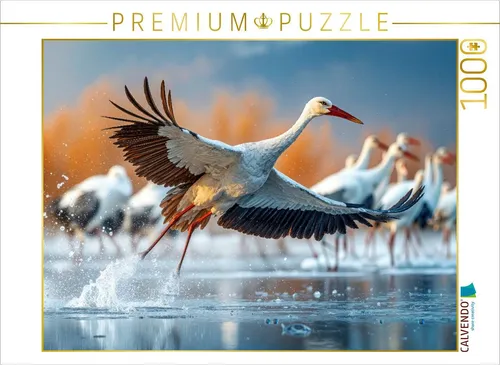 CALVENDO Puzzle Aufbruch zu fernen Ufern | 1000 Teile - Entdecken Sie die faszinierende Welt der Störche mit diesem 1000 Teile Foto-Puzzle. Ideal für entspannte Stunden und kreative Herausforderungen – perfekt für Puzzle-Fans jeden Alters.