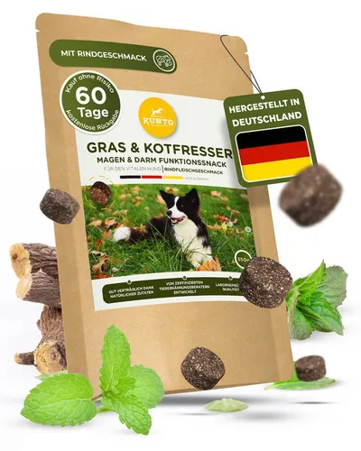 KUNTO Gras- und Kotfresser Drops für Hunde
