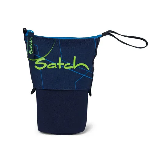 Satch Pencil Slider - Blaues Federmäppchen (1-tlg) aus strapazierfähigem Polyester, ideal für Schule und Freizeit