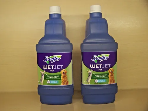 🔝​ 2x 1,25 Liter Swiffer Wetjet PET Reinigungslösung speziell für Tierhalter