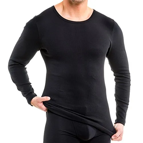 HERMKO Herren Langarm Funktionsshirt schwarz, Größe D 8 = EU XXL